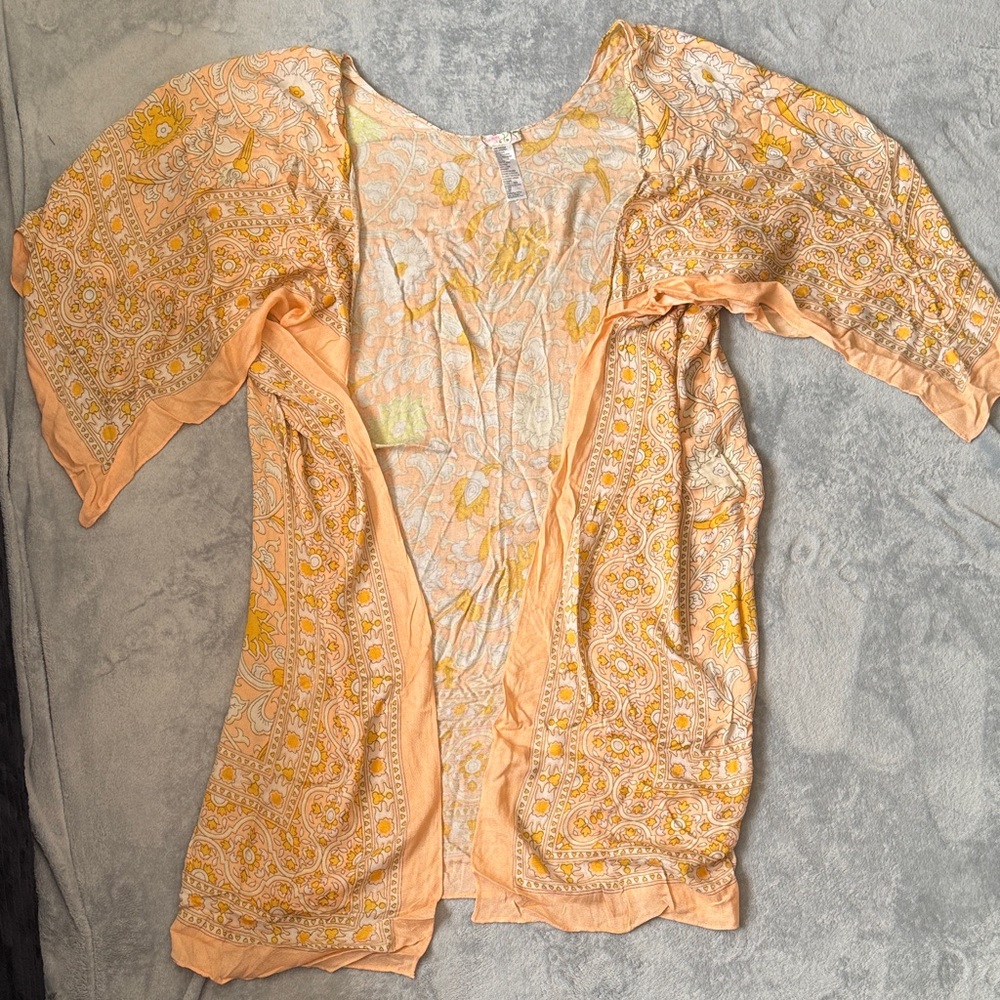Free People Multicolor Paisley Kimono